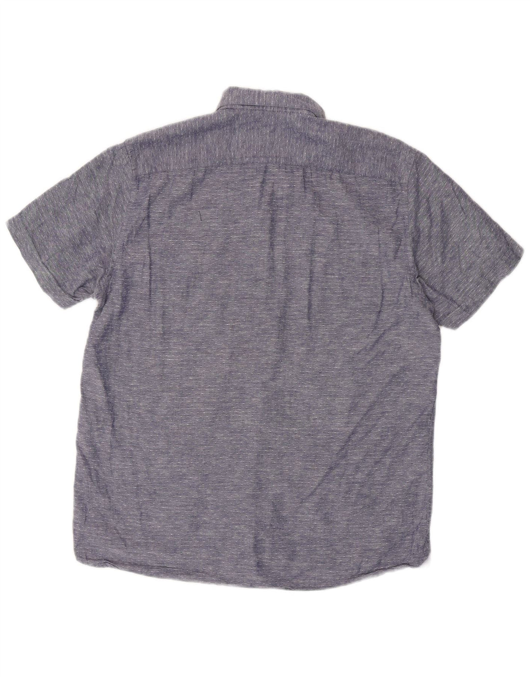 Camisa masculina de manga curta TED BAKER tamanho 3 algodão manchado azul marinho médio
