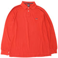 PETER HADLEY Camisa polo masculina de manga comprida 2XL algodão vermelho