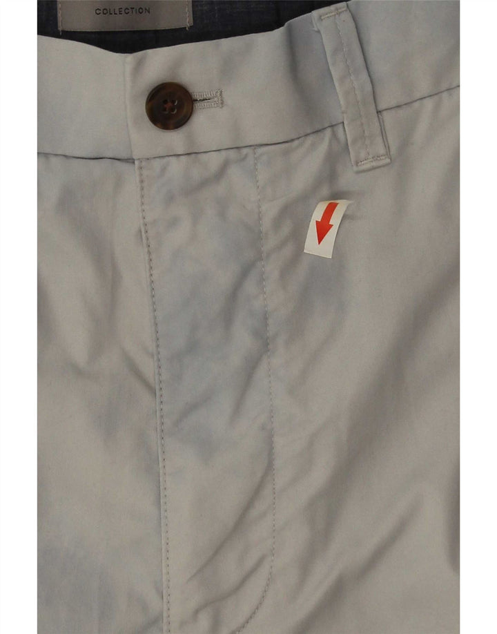 Shorts chino masculino Marks & Spencer W34 grande algodão cinza