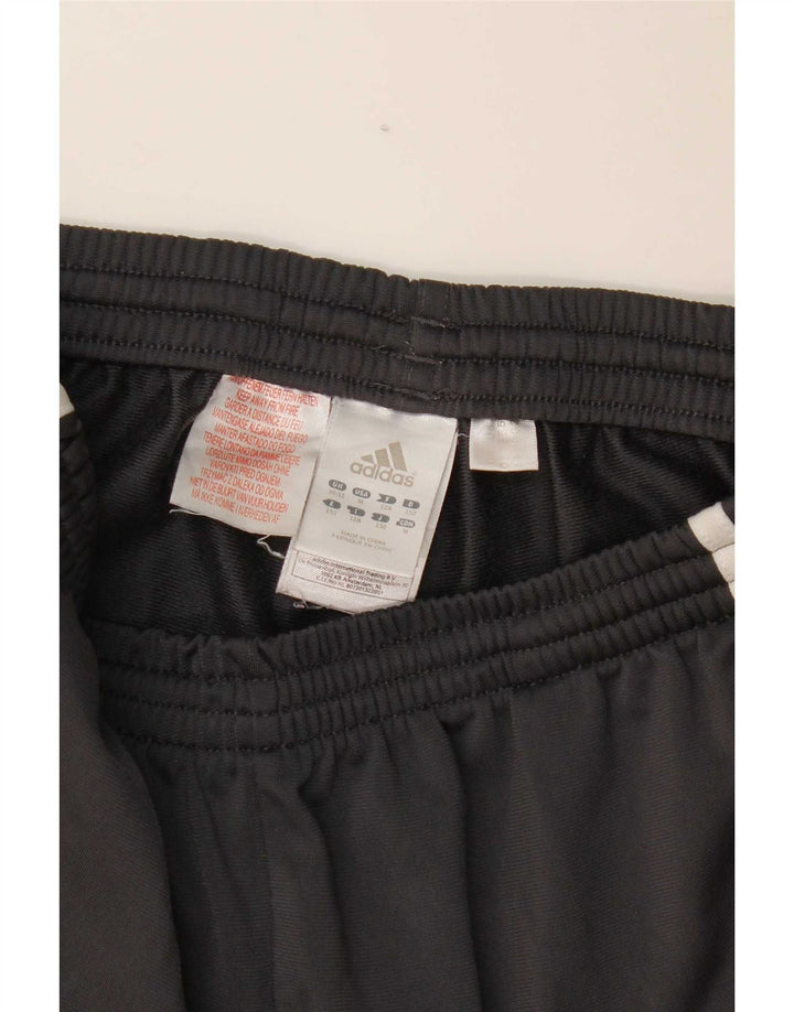 Calças de treino Adidas meninos 11-12 anos cinza colorblock poliéster