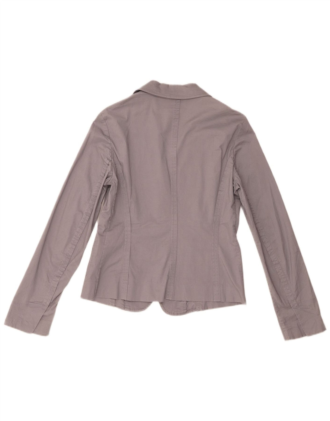 Jaqueta blazer feminina de 3 botões Benetton IT 42 algodão cinza médio