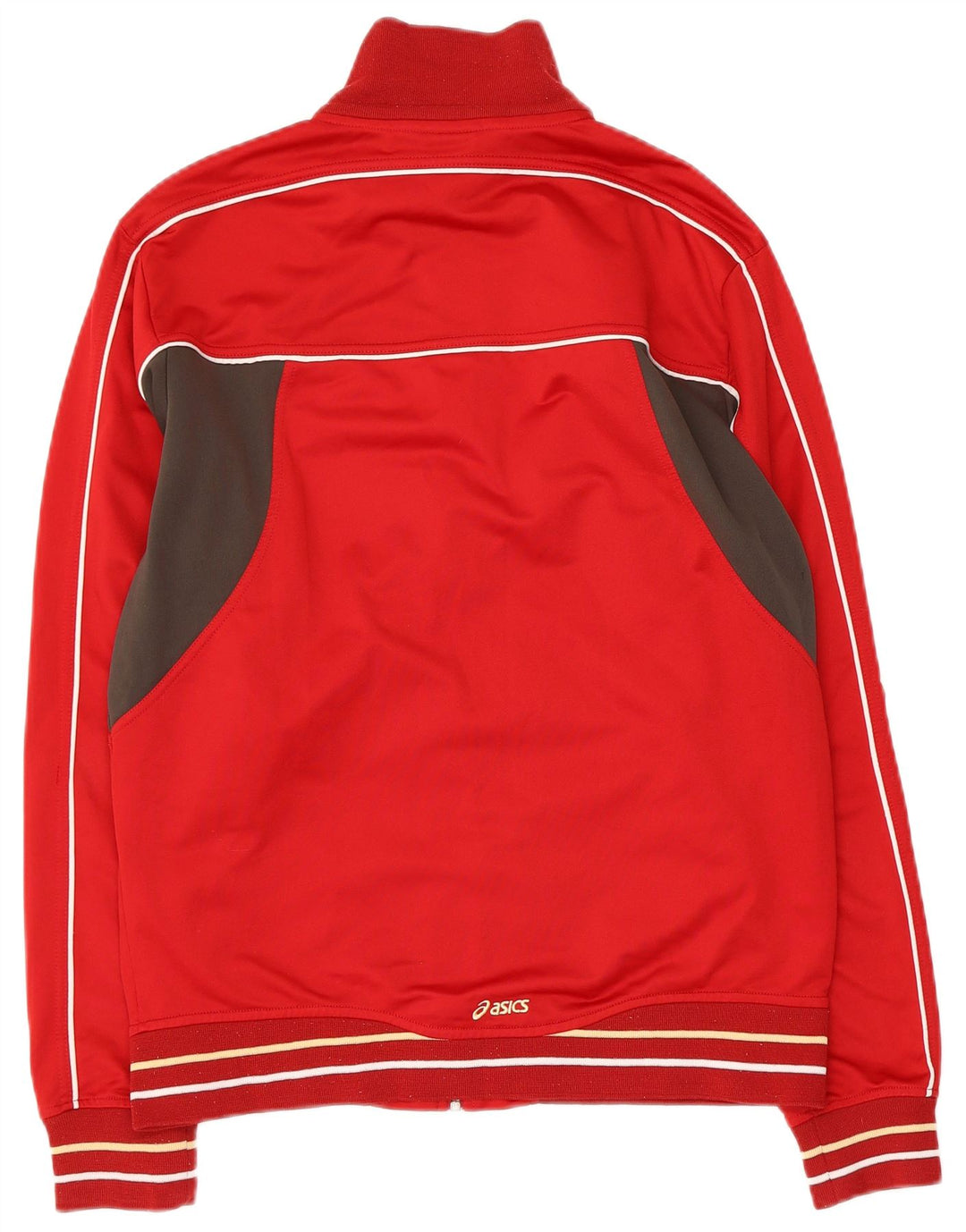 ASICS Mens Treino Top Jacket Medium Red Colourblock Poliéster