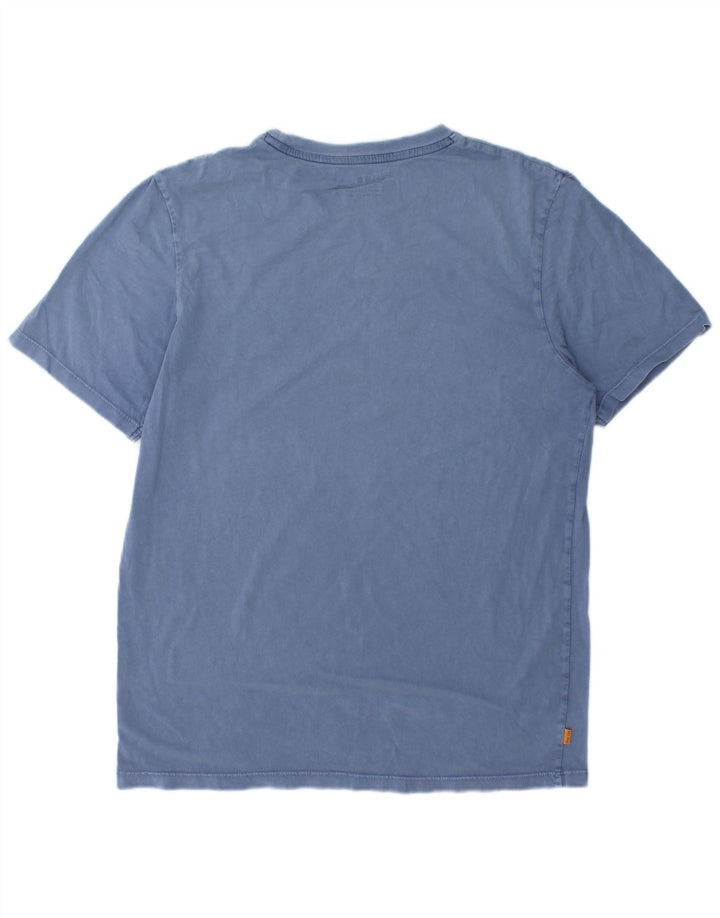 Timberland Mens Regular Fit Camiseta Top Médio Algodão Azul
