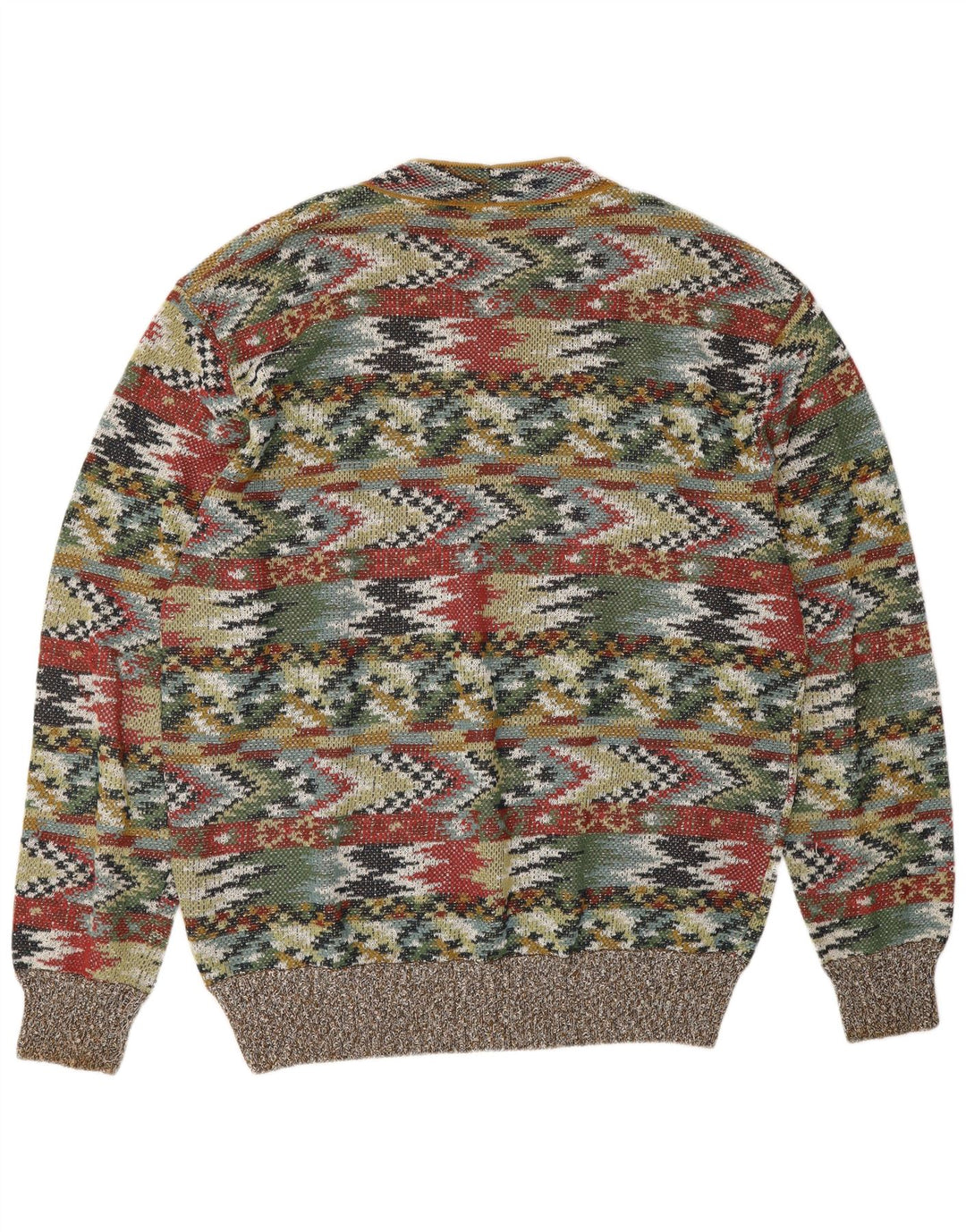Suéter masculino MISSONI com gola redonda IT 54 XL multicolorido geométrico