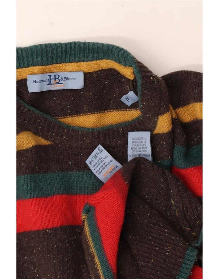 Suéter masculino Harmont & Blaine com gola redonda XL listrado multicolorido