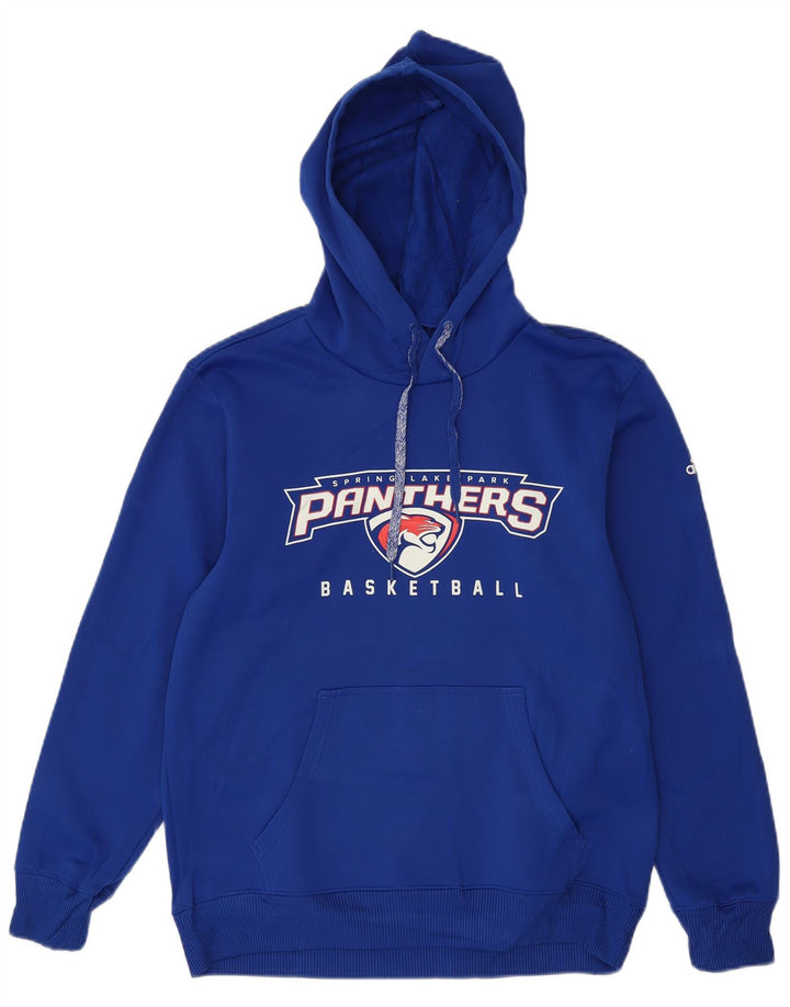 Adidas Mens Panthers Graphic Hoodie Jumper Médio Azul Poliéster