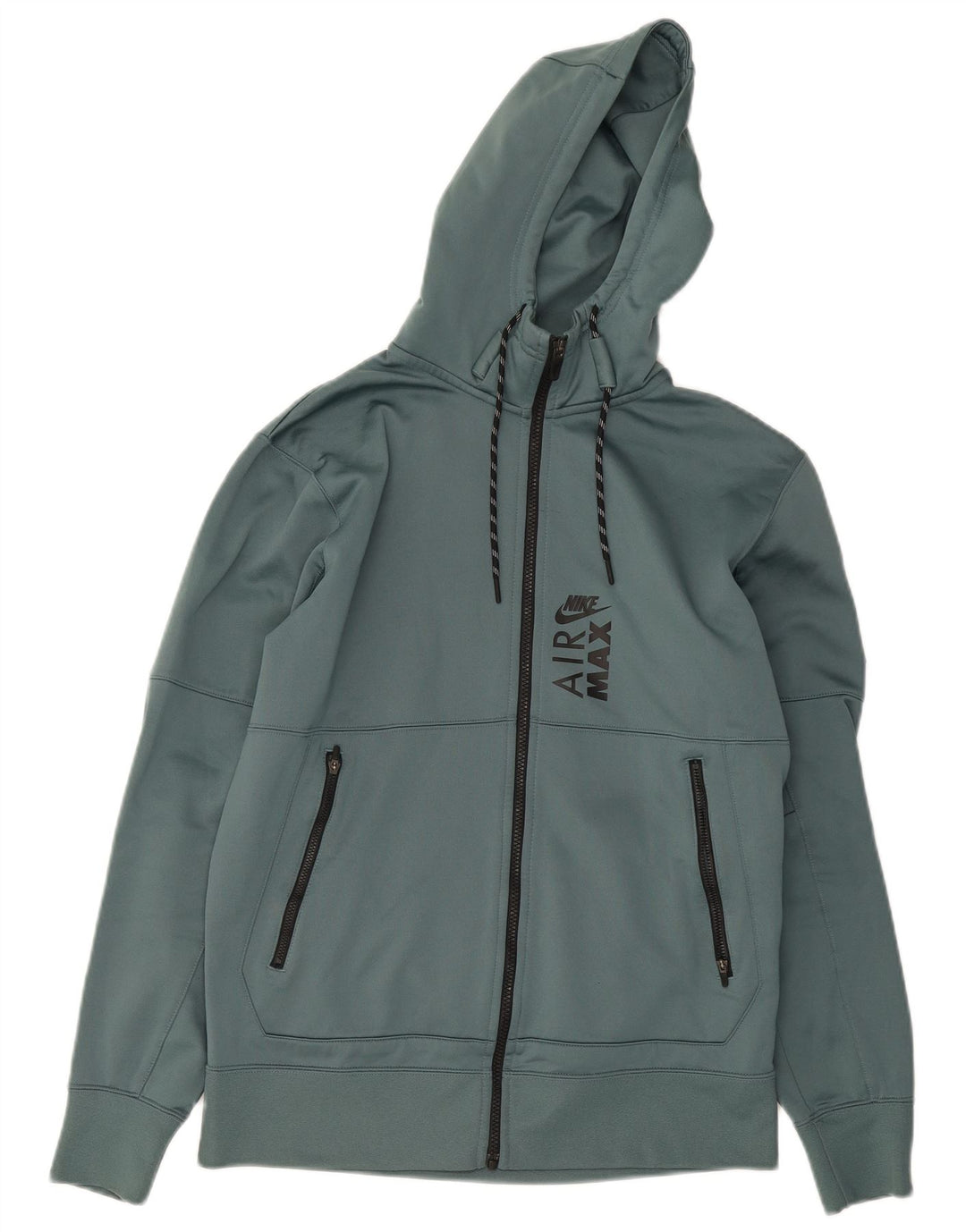 Suéter masculino Nike Therma-Fit Graphic Zip com capuz verde médio poliéster