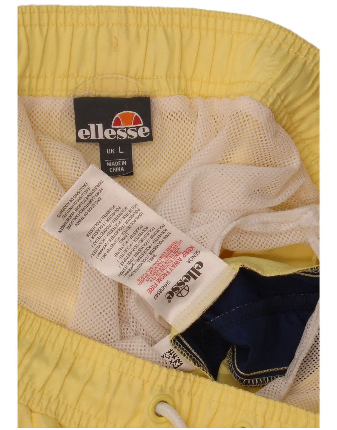 Shorts de natação masculino Ellesse grande poliéster colorblock amarelo