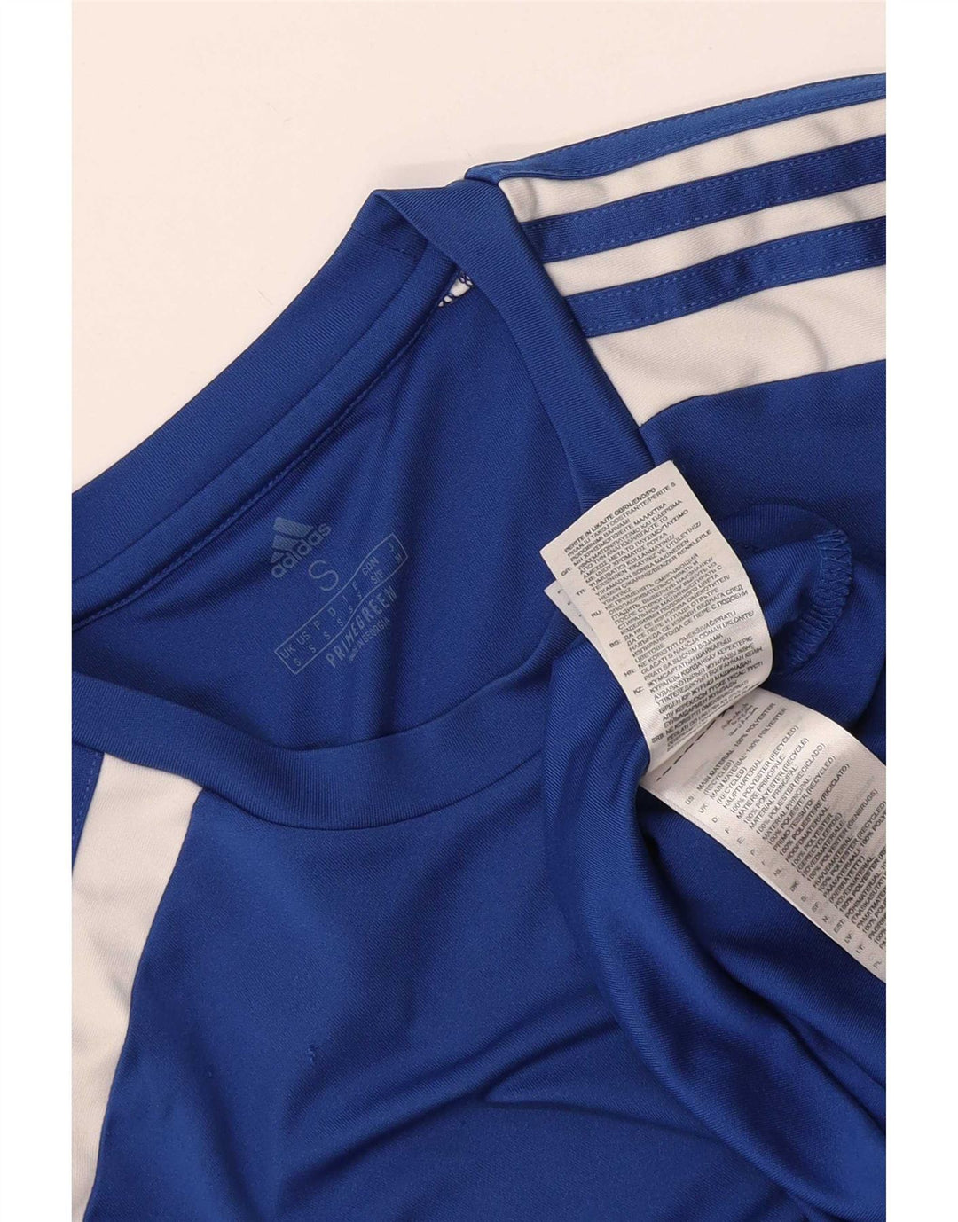 Adidas Mens Aeroready Camiseta Top Pequeno Azul Colorblock Poliéster
