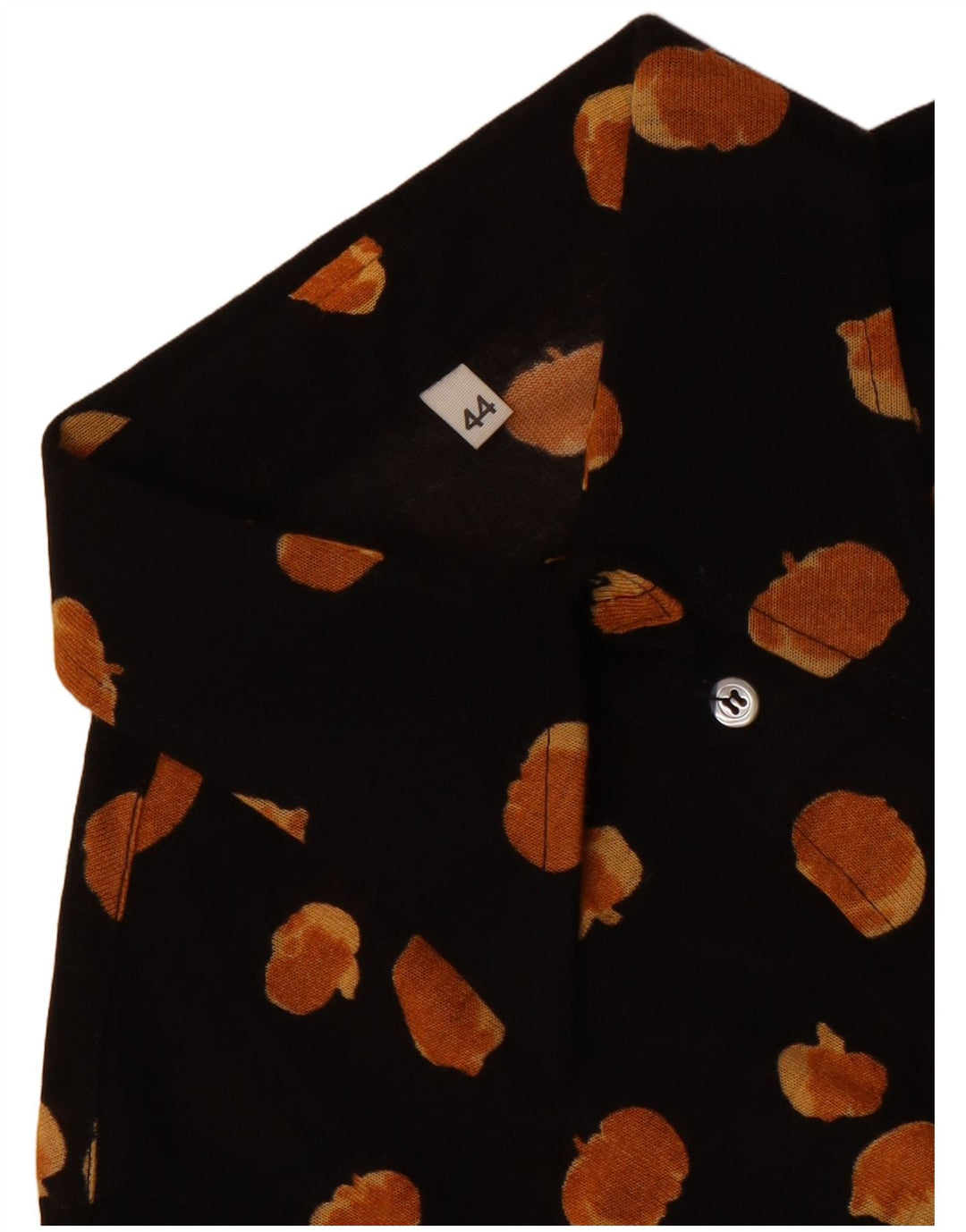 Blusa feminina vintage com estampa abstrata IT 44 médio preto