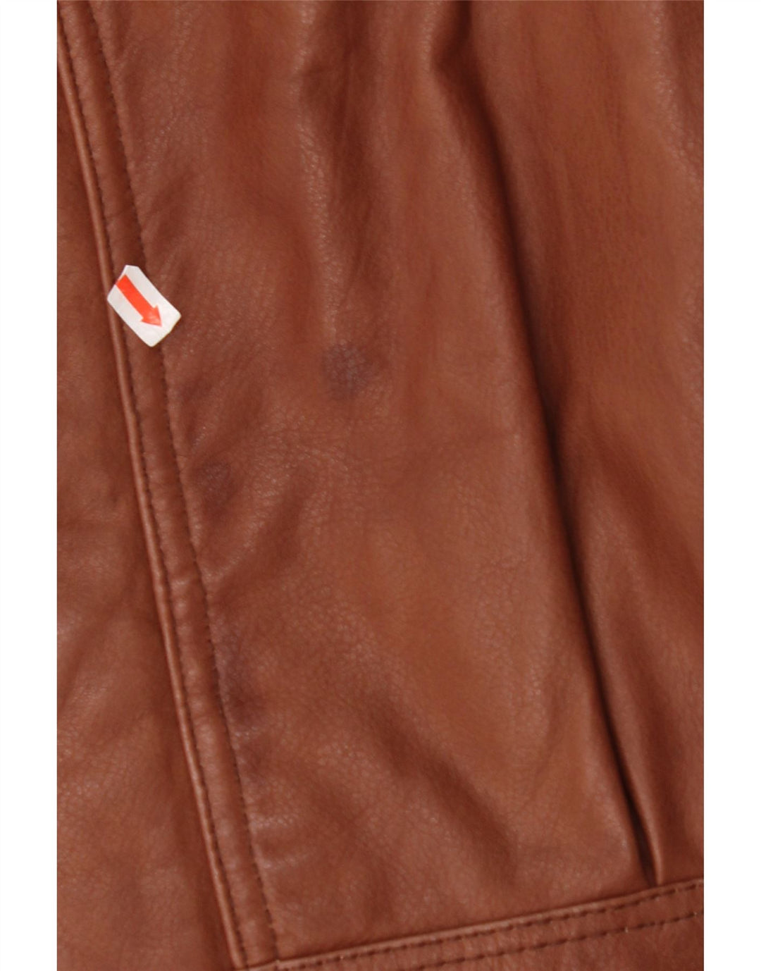 Casaco masculino de couro com capuz VINTAGE IT 48 couro marrom médio