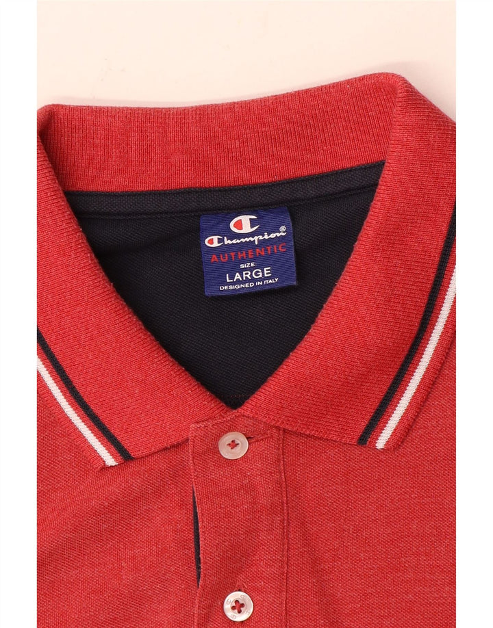 Camisa polo masculina Champion grande vermelha