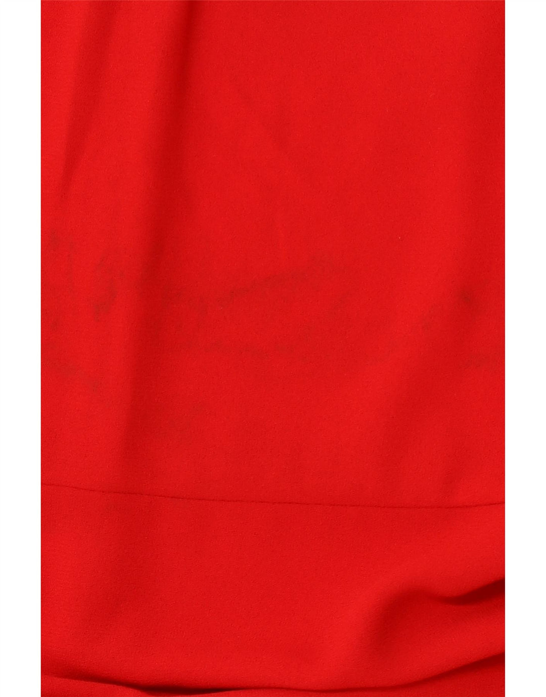 Vestido feminino ZARA manga comprida evasê Reino Unido 12 poliéster vermelho médio