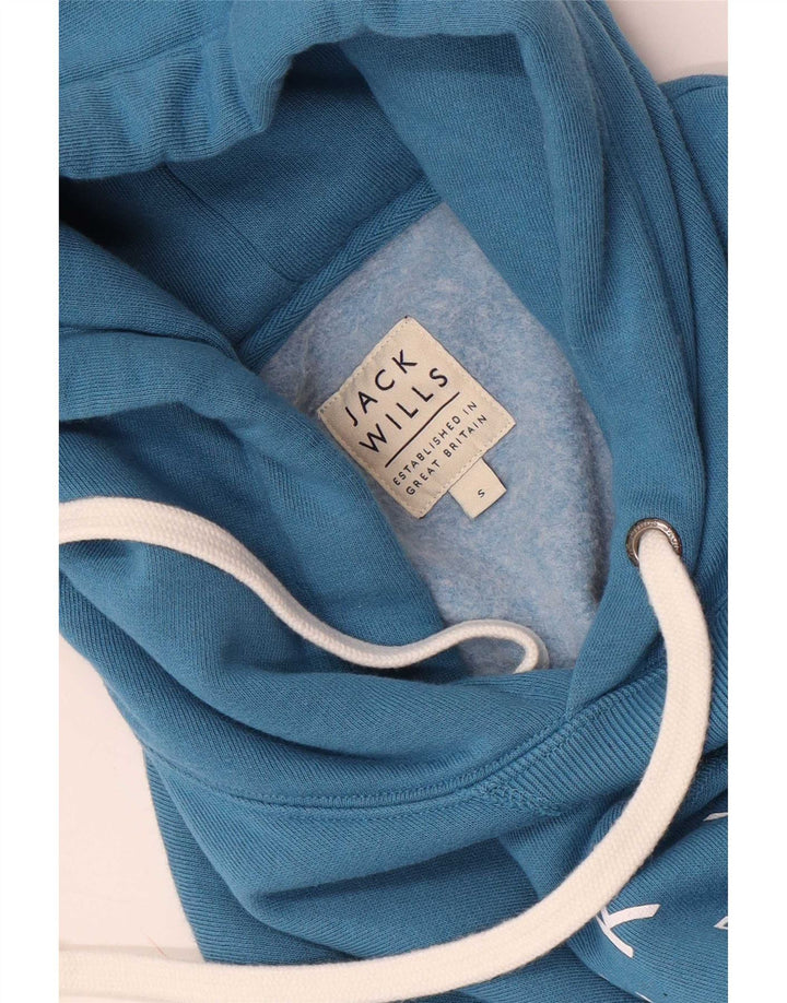 Jack Wills moletom com capuz gráfico masculino pequeno azul