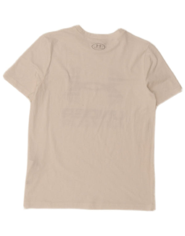 Camiseta Under Armour Boys Graphic Top 13-14 Anos XL Off White Esportes