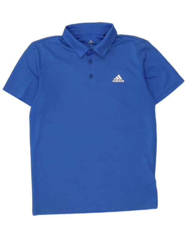 Camisa Polo Adidas Masculina Climalite Pequena Azul Poliéster