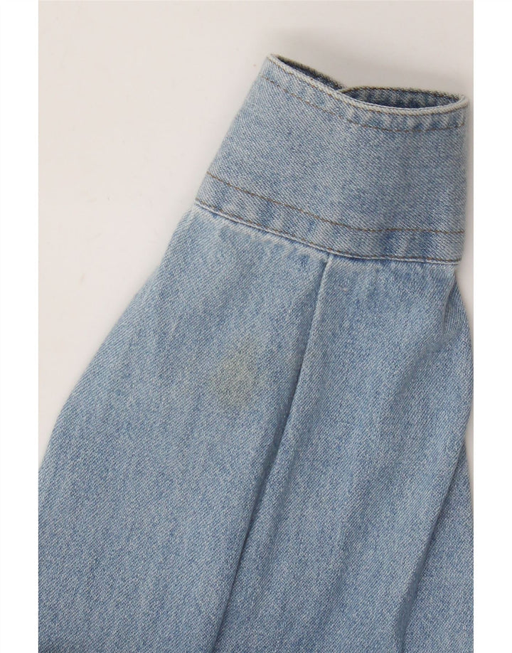 Camisa jeans masculina Cassuci pequena azul algodão