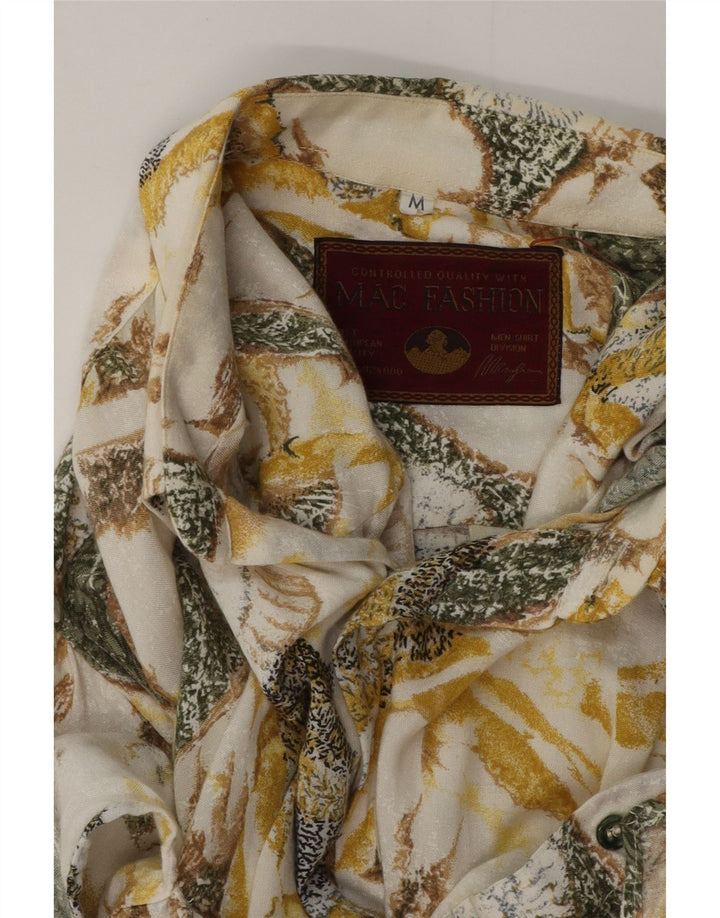 Camisa masculina de manga curta MAC médio bege floral