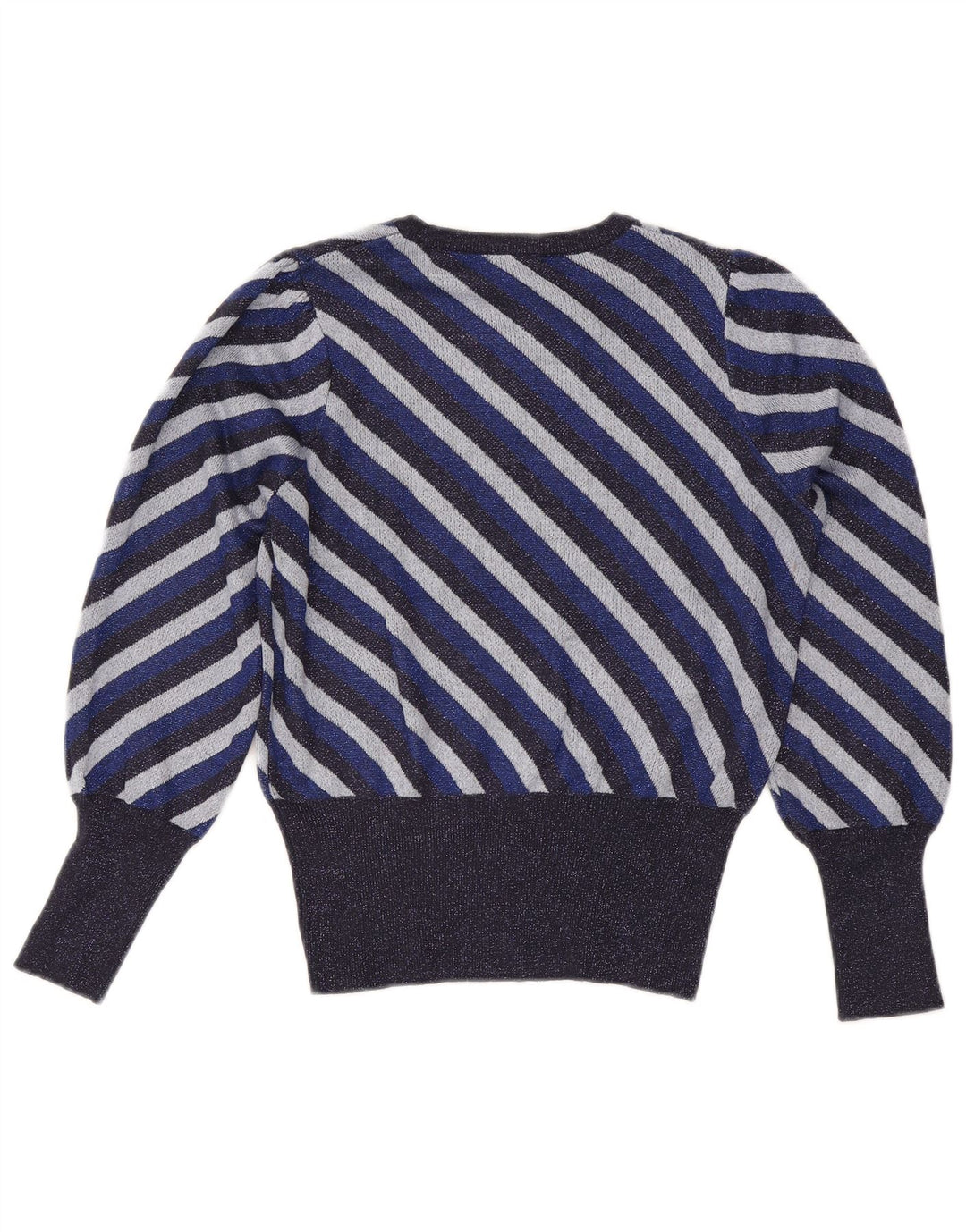 Suéter feminino Marks & Spencer com gola canoa Reino Unido 12 médio azul marinho