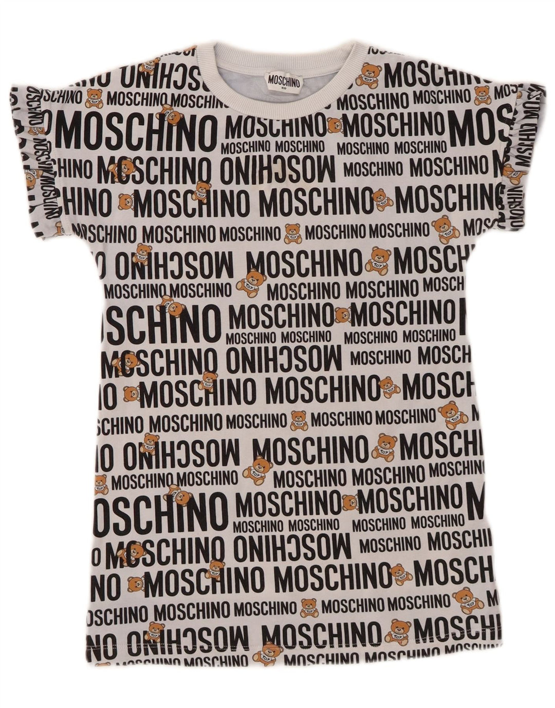 Camiseta gráfica feminina MOSCHINO 7-8 anos algodão cinza