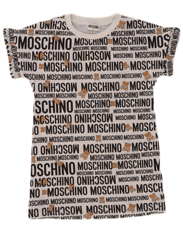 Camiseta gráfica feminina MOSCHINO 7-8 anos algodão cinza