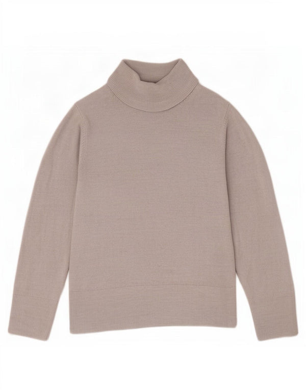 Suéter feminino Marks & Spencer com gola redonda Reino Unido 12 cinza médio