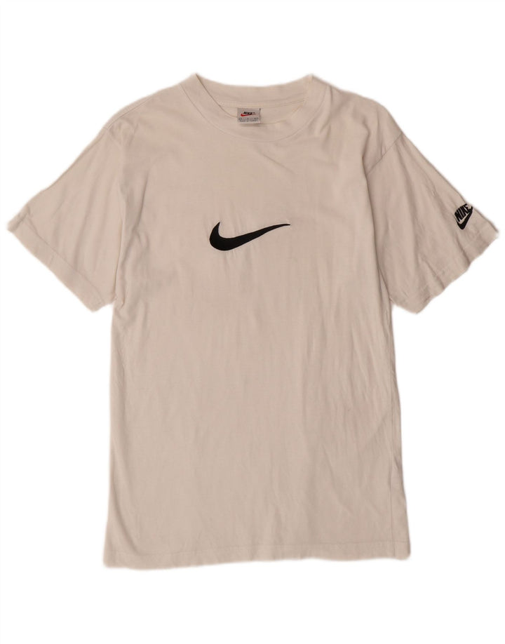 Camiseta Nike masculina gráfica top pequeno algodão branco