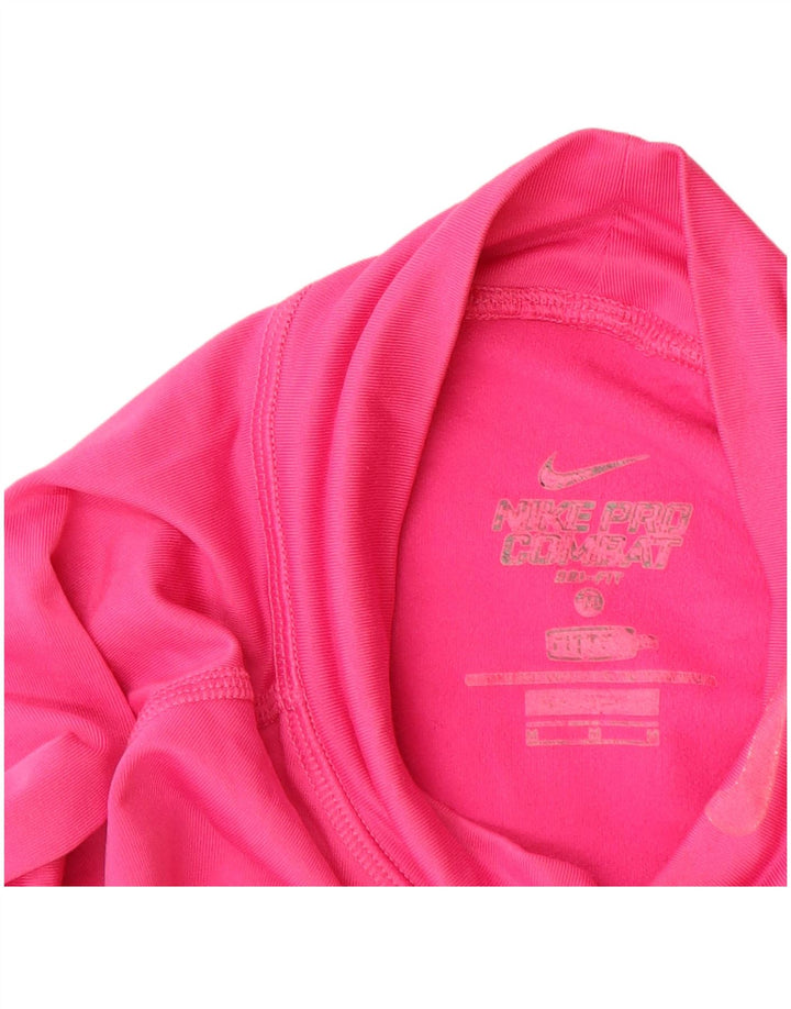 Top Nike Dri Fit Feminino Manga Longa UK 12 Médio Poliéster Rosa