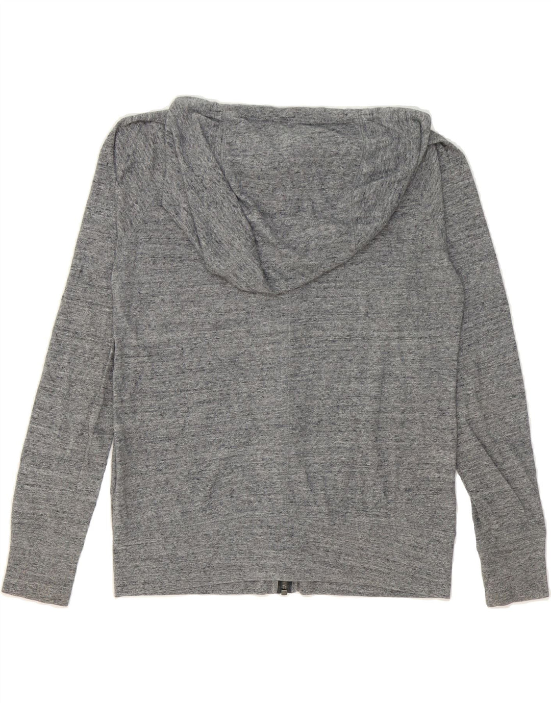 NIKE Womens Zip Hoodie Sweater UK 14 Medium Grey Flecked Cotton Vintage Nike and Second-Hand Nike from Messina Hembry 