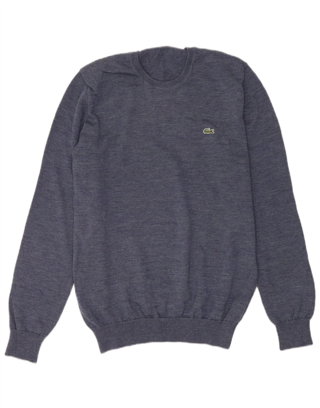 Suéter masculino LACOSTE com gola redonda tamanho 4 lã azul médio