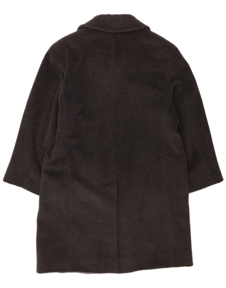 Casaco feminino Marella com peito duplo UK 12 lã virgem cinza médio