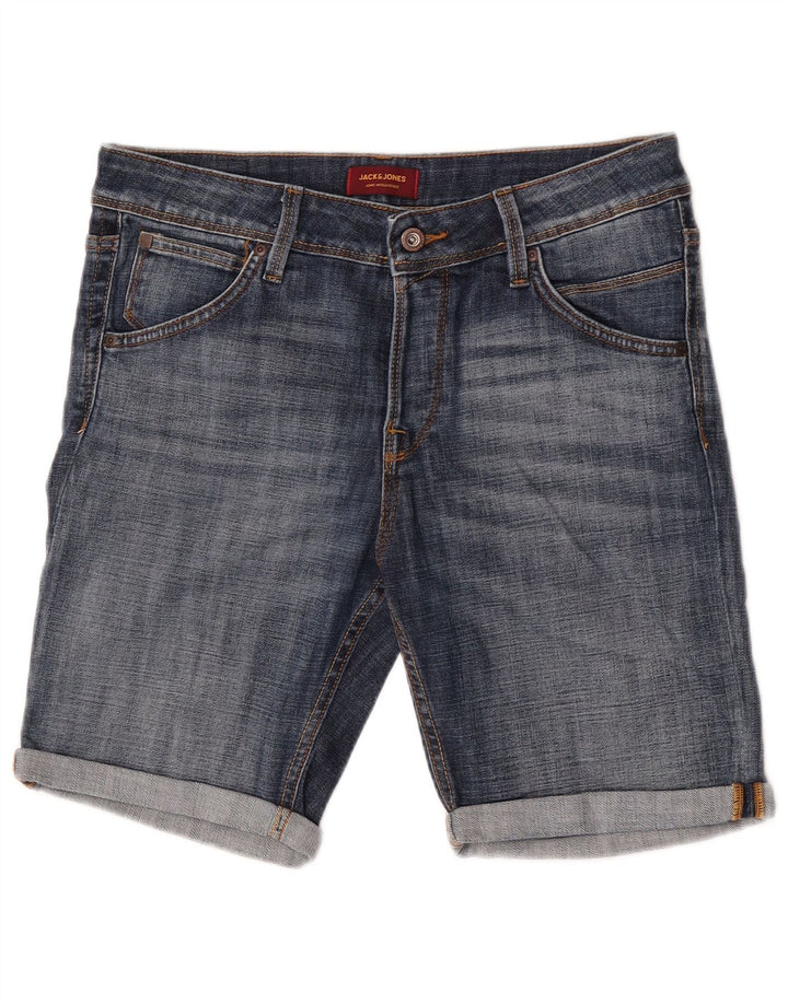 Shorts jeans masculino Jack & Jones médio W32 algodão azul