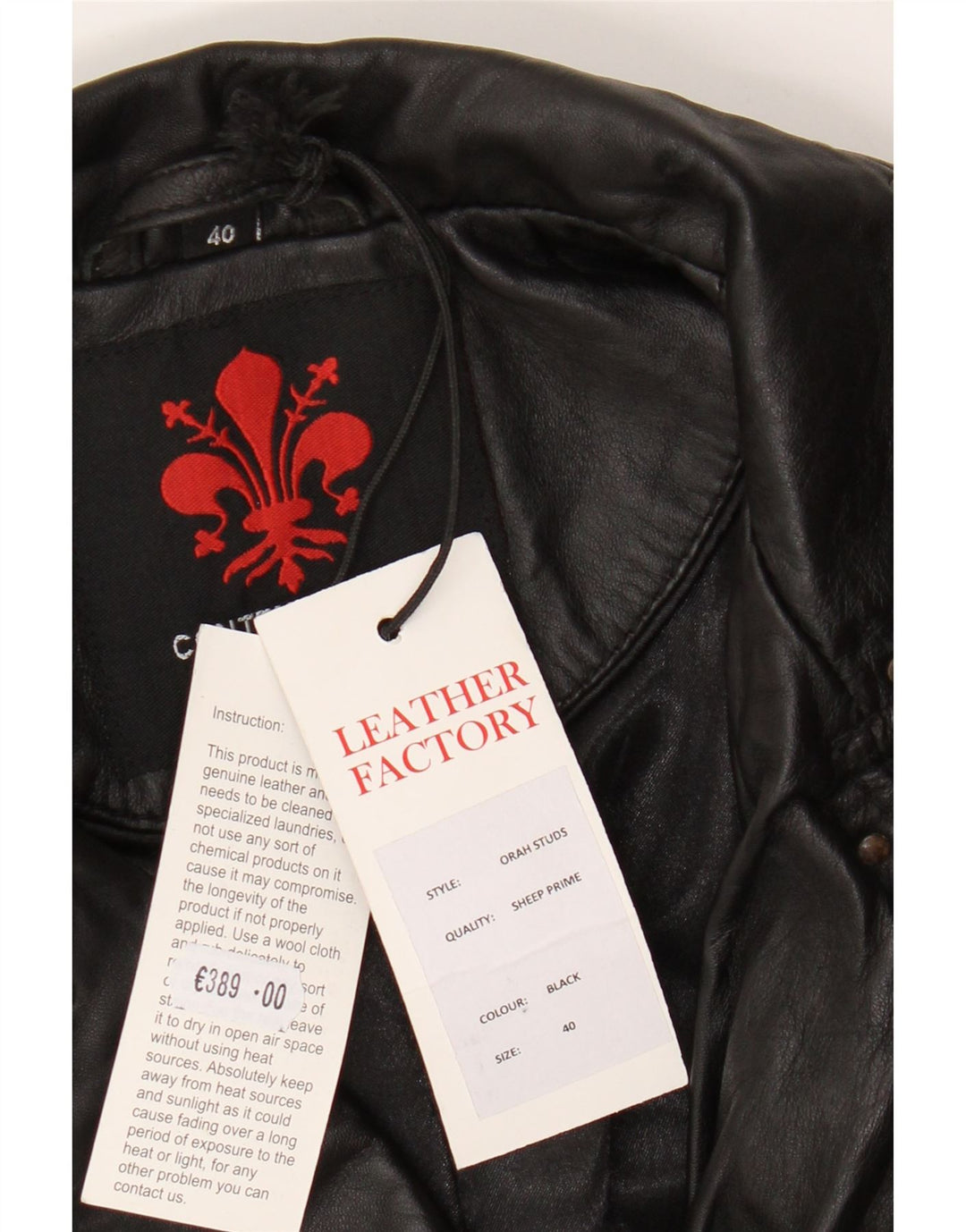 Jaqueta de motociclista de couro feminino vintage IT 40 couro preto pequeno