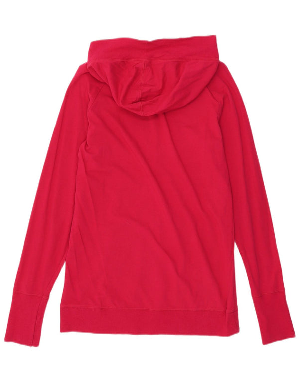 Jumper com capuz feminino Nike US 12/14 grande algodão rosa