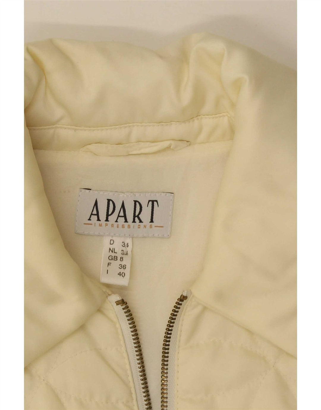 Casaco acolchoado feminino Apart UK 8 pequeno amarelo