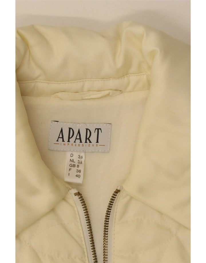 Casaco acolchoado feminino Apart UK 8 pequeno amarelo
