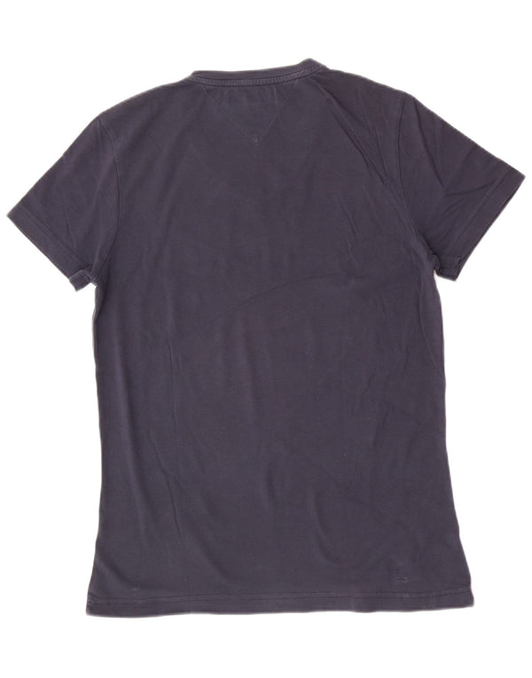 Camiseta masculina Tommy Hilfiger manga curta regular fit top pequeno azul marinho