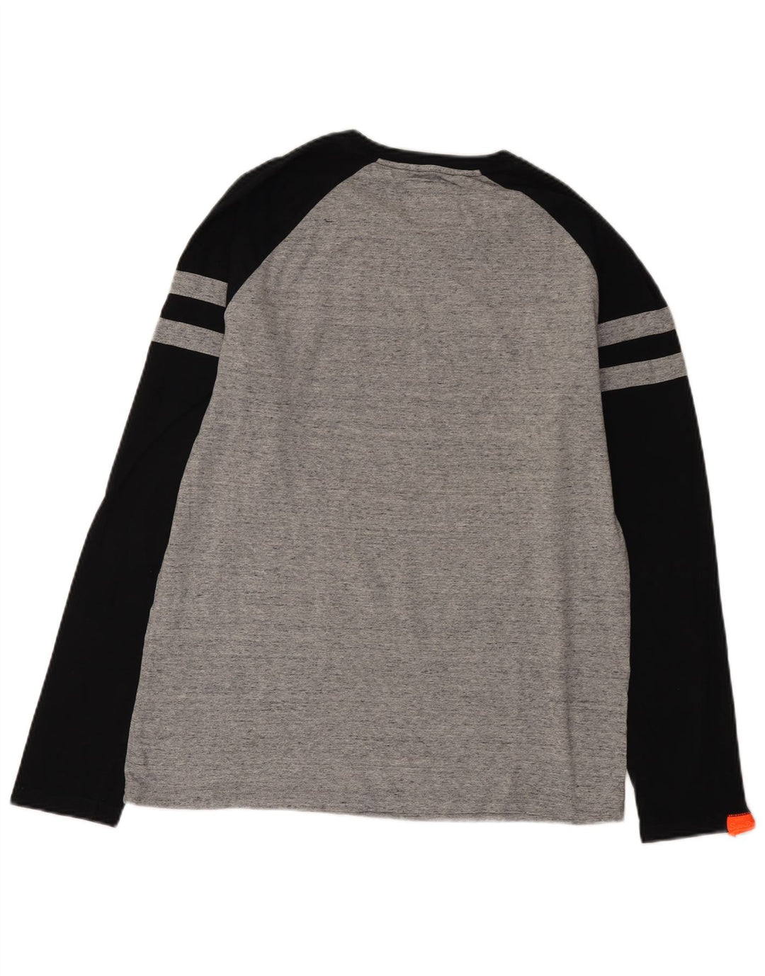 Top masculino Superdry manga comprida XL cinza colorblock