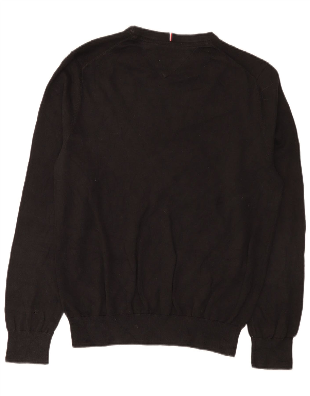 Suéter masculino Tommy Hilfiger com gola redonda, algodão preto médio