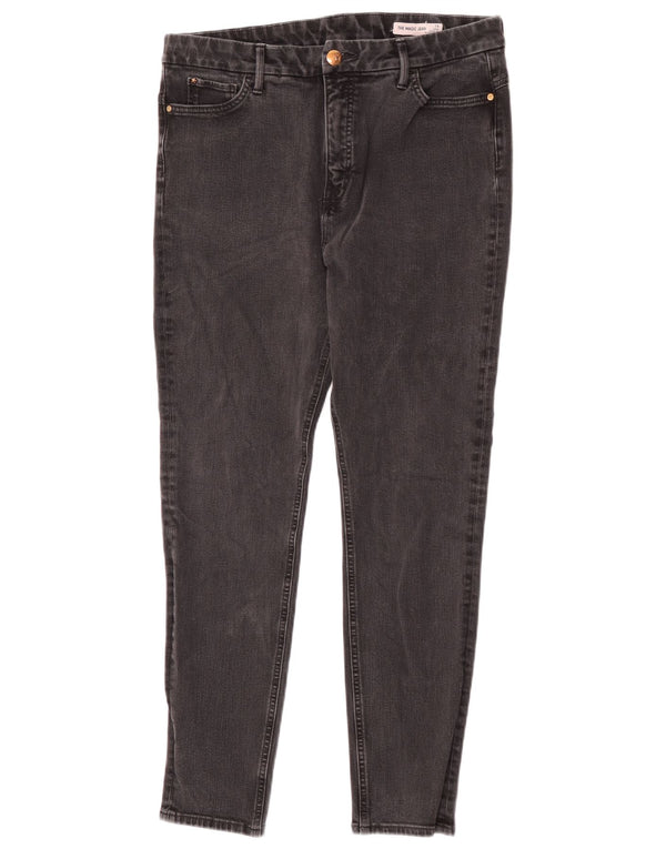 Marks & Spencer Feminino The Magic Skinny Jeans Reino Unido 16 Grande W34 L28 Preto