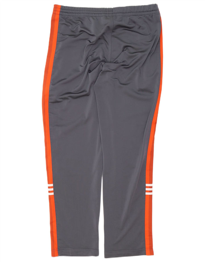 Calça de treino masculina Adidas UK 38/40 cinza médio colorblock poliéster