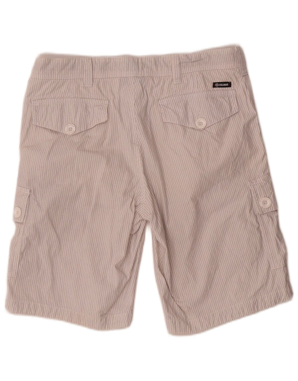 Colmar Mens Cargo Shorts IT 48 Médio W32 Cinza Risca de Giz Algodão