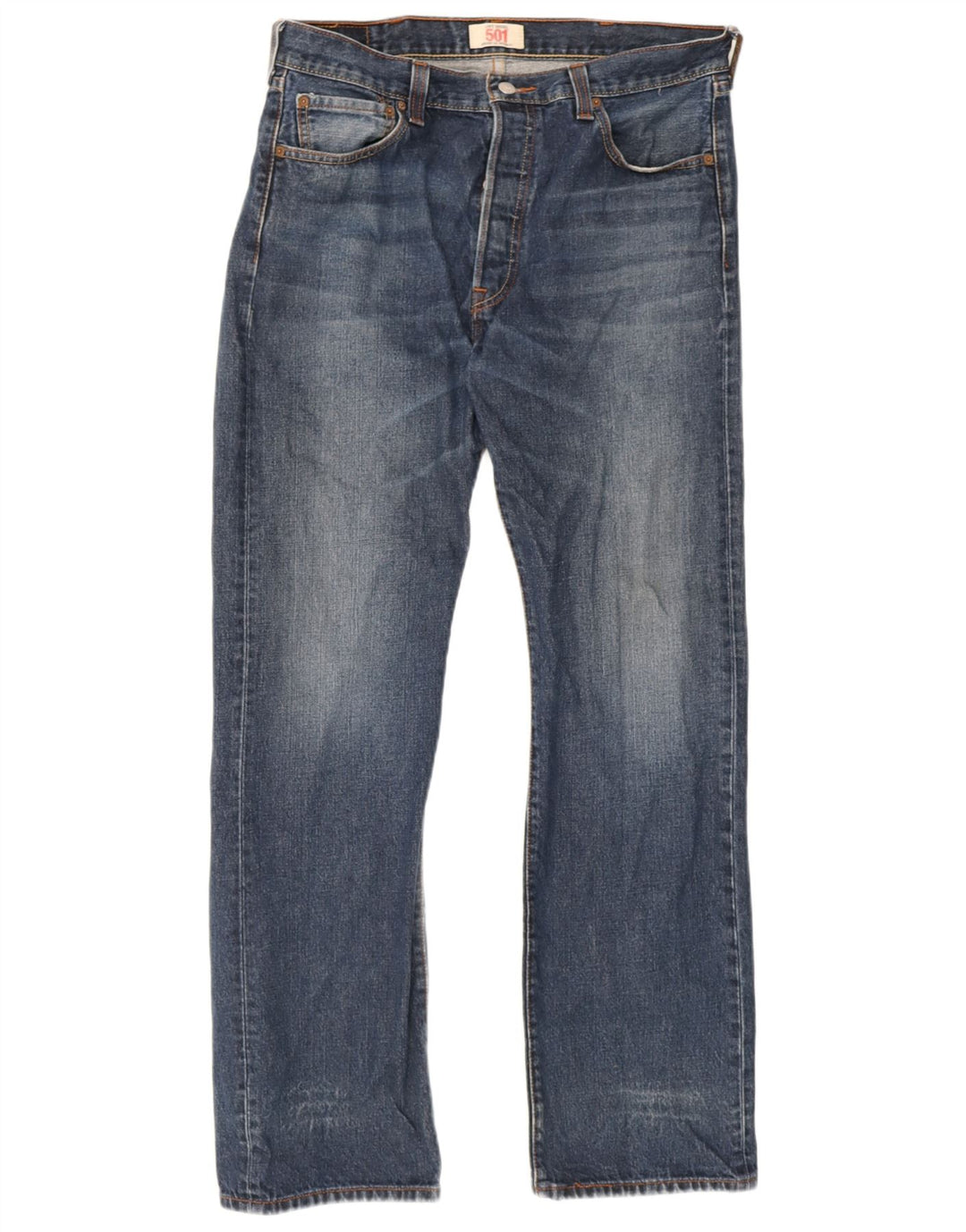 Levi's Masculino 501 Straight Jeans W36 L32 Azul Algodão