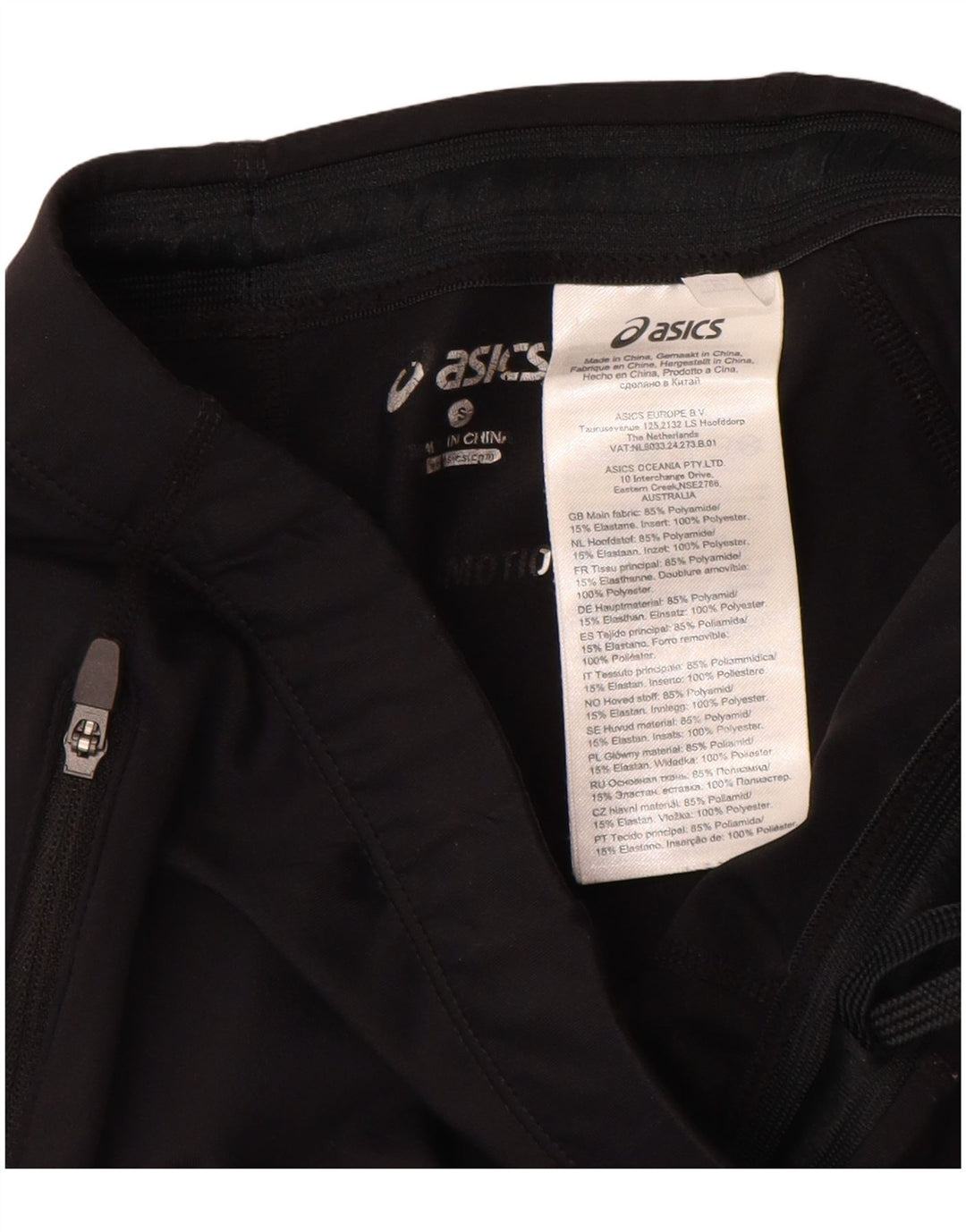 Leggings feminino Asics UK 8 pequeno preto geométrico poliamida