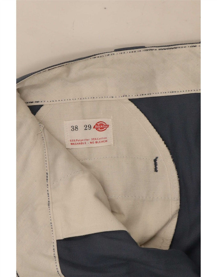 Calças cargo retas masculinas Dickies W38 L29 poliéster cinza