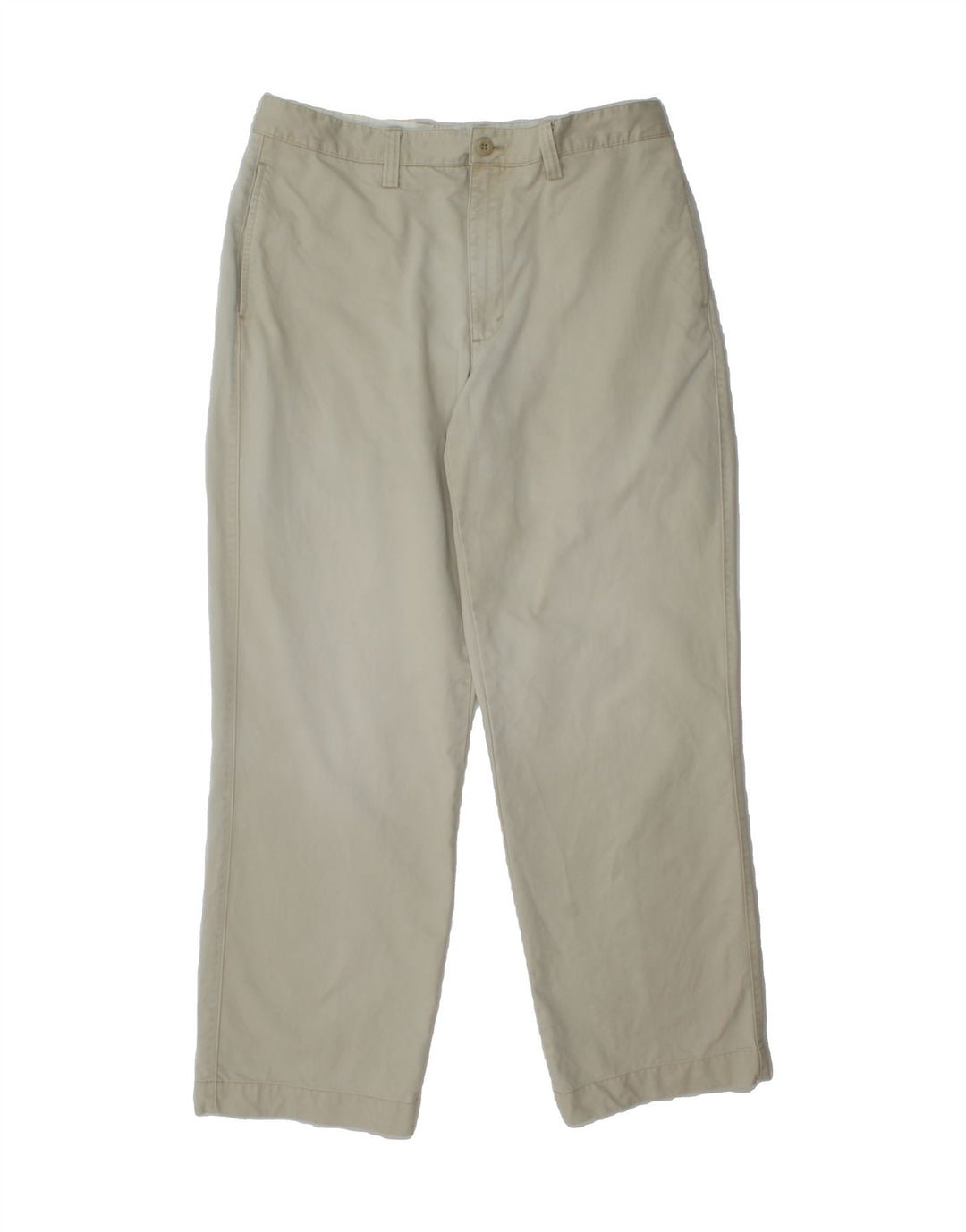 EDDIE BAUER Mens Straight Chino Trousers W35 L32 Beige Cotton Vintage Eddie Bauer and Second-Hand Eddie Bauer from Messina Hembry 