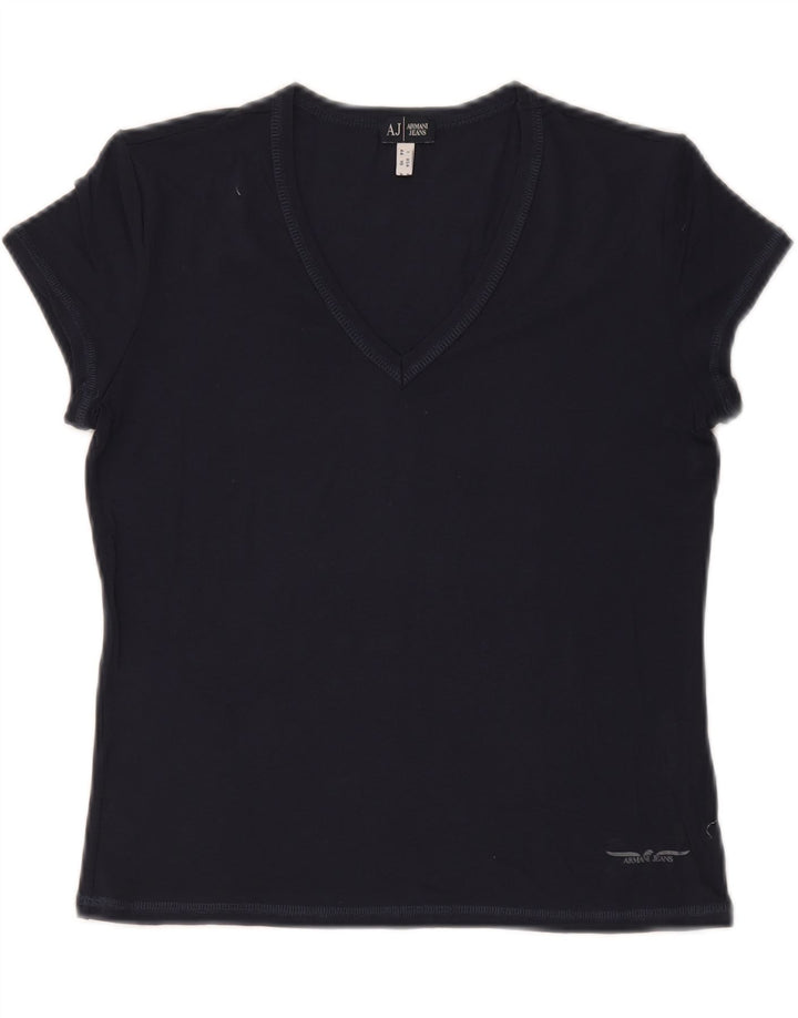 Camiseta feminina ARMANI JEANS Top IT 44 Viscose azul marinho médio