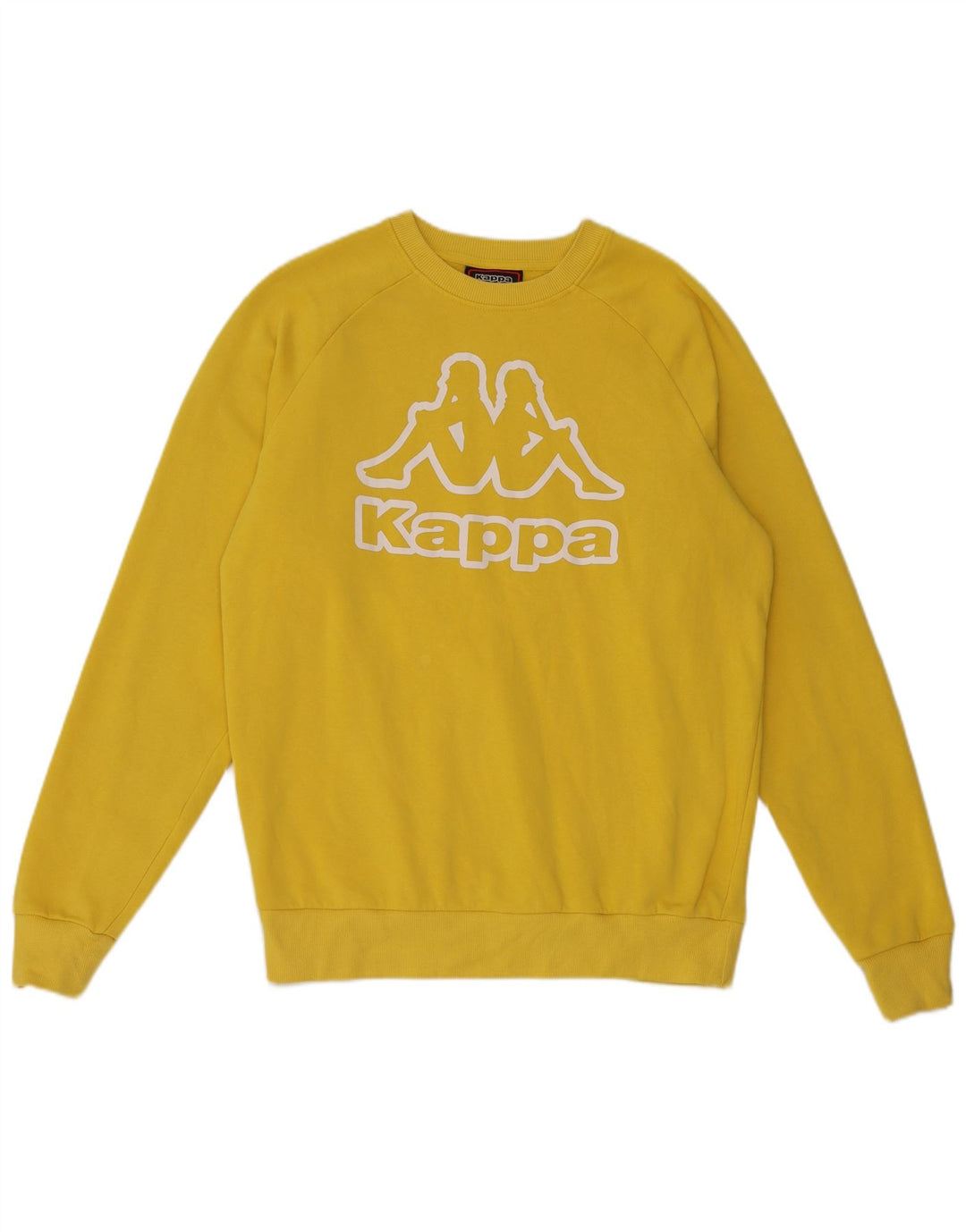 Kappa moletom gráfico masculino jumper médio amarelo