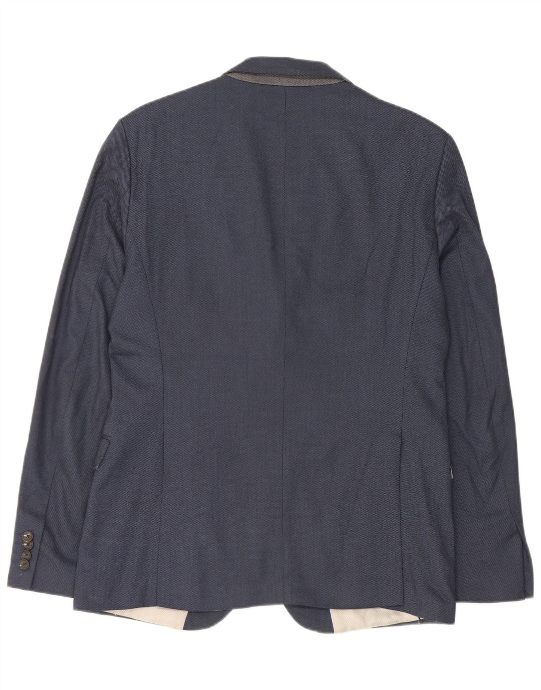 Jaqueta blazer masculina Zara com 2 botões EU 50 médio azul marinho