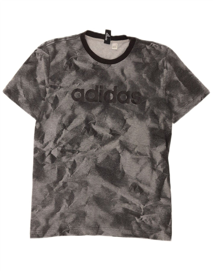 ADIDAS Mens Graphic T-Shirt Top Pequeno Cinza Tie Dye